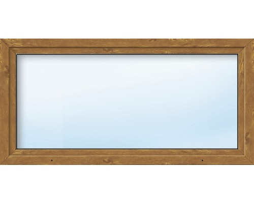 Kunststofffenster 1-flg. ARON Basic weiß/golden oak 1000x500 mm DIN Links