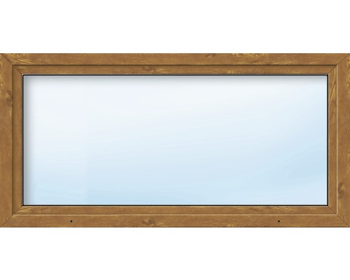 Kunststofffenster 1-flg. ARON Basic weiß/golden oak 1050x600 mm DIN Rechts