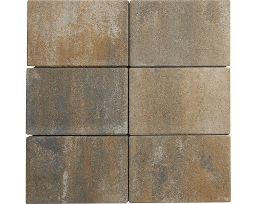 Sechs Pflastersteine aus Beton