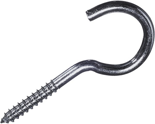 Schraubhaken gebogen verzinkt 5,2x80 mm 50 Stück Metallschraubhaken
