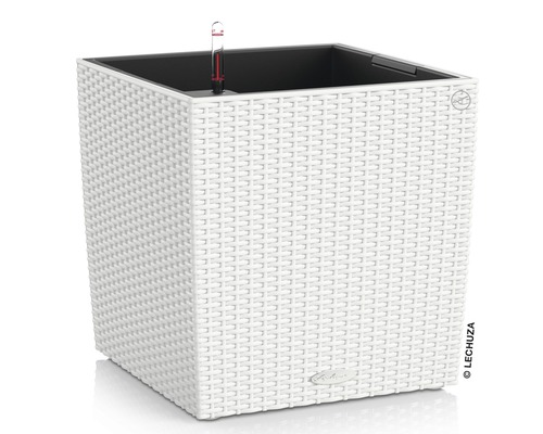 Pflanzkübel Lechuza Cube Cottage Kunststoff 30x30x30 cm weiß
