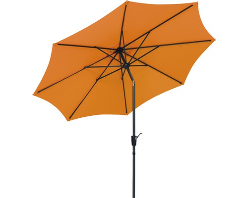 Sonnenschirm Schneider 270 x 270 x 260 cm Polyester 180 g/m² orange Oranger Sonnenschirm mit Metallgestell für den Garten oder die Terrasse