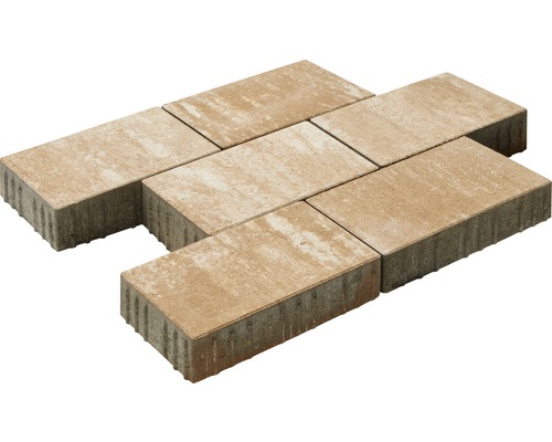 Rechteckige Pflastersteine aus Beton
