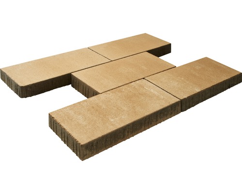 Rechteckige Pflastersteine aus Beton