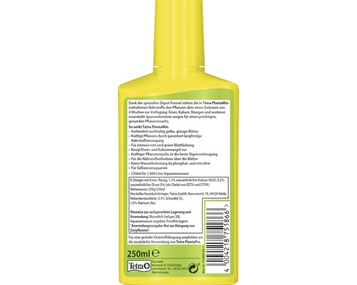 Tetra PlantaMin Flüssigdünger 250ml Flasche