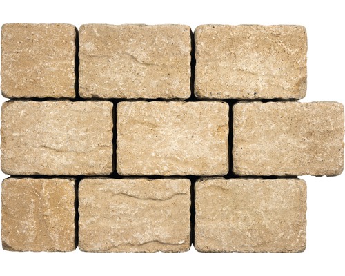 Pflastersteine aus Stein, rechteckig angeordnet