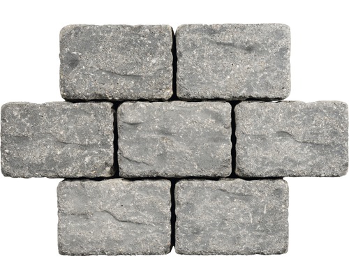 Sieben graue Pflastersteine