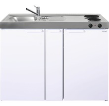 Stengel-Küchen Miniküche mit Geräten Kitchenline 120 cm weiß glänzend vormontiert Variante links 1112000202100
