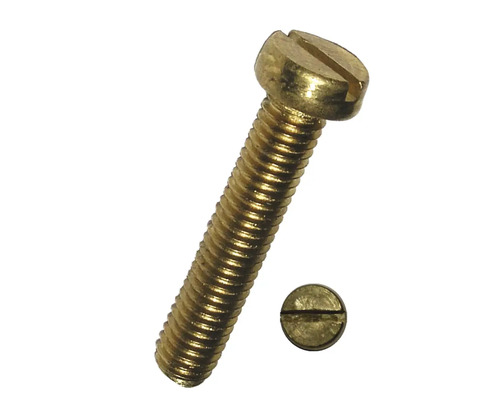 Zylinderkopfschraube m. Schlitz DIN 84 M3x6 mm Messing, 100 Stück