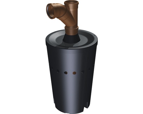 Regenwasserversickerungssystem mit Anschlussrohr