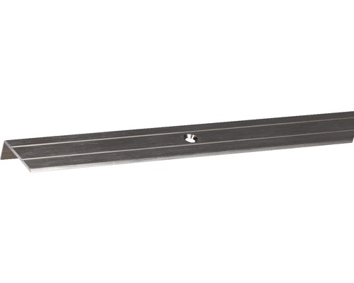Treppenprofil Alu bronze eloxiert 24,5x20x1,5 mm, 2 m Aluminium Winkelprofil mit Bohrung