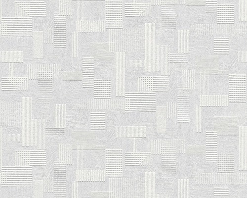 Weiße Strukturtapete mit geometrischem Muster