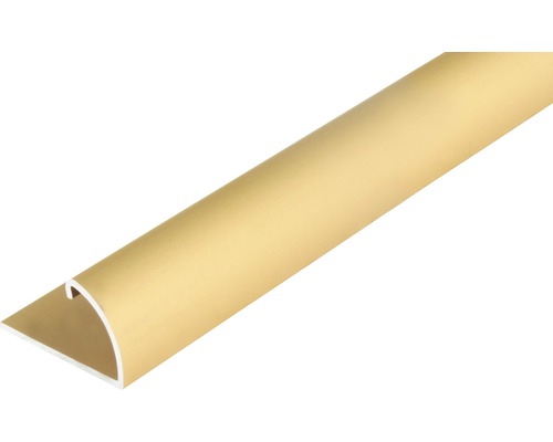 Abschlussprofil Alu gold eloxiert 24,5x13,5x9 mm, 2 m Bodenprofil aus Metall