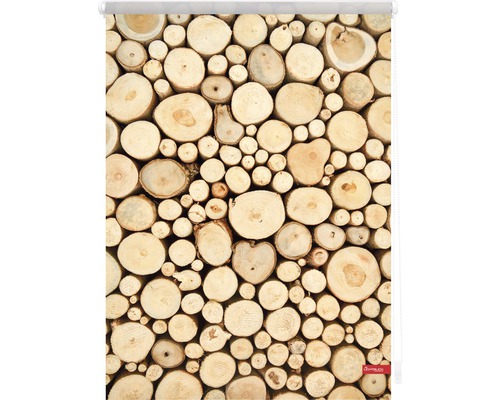 Rollo mit Holzstapel-Motiv