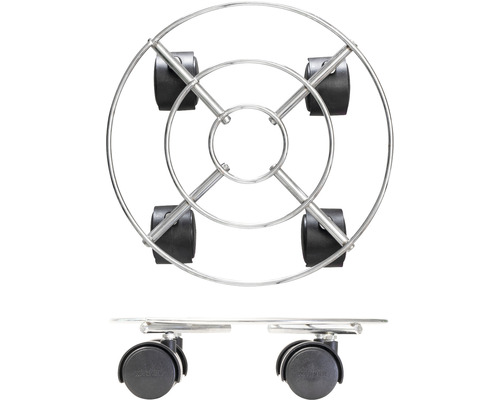 Pflanzenroller aus Metall mit Rollen