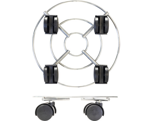 Pflanzenroller aus Metall mit Rollen