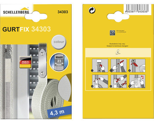 Schellenberg Gurtfix 34303 Rollladengurt mit 4,3 Meter Länge