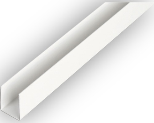 U-Profil PVC weiß 21x20x1 mm, 2 m