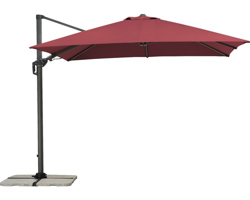 Freiarm-Sonnenschirm mit Sockel für den Garten