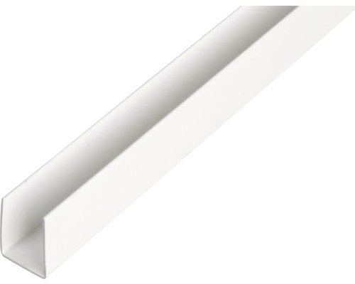 U-Profil PVC weiß 21x10x1 mm, 2 m
