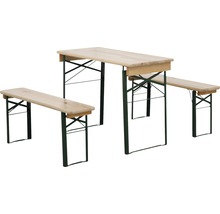 Bierzeltgarnitur mit Tisch und zwei Bänken