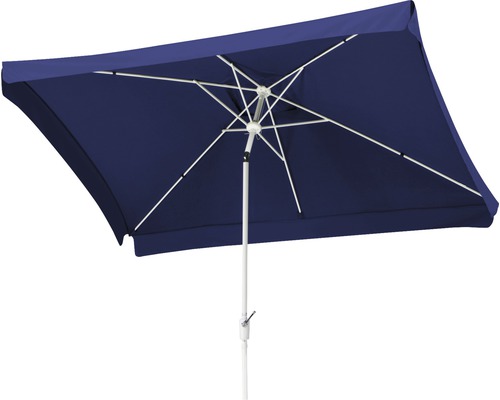 Sonnenschirm Schneider Oslo 300 x 200 x 250 cm Polyester 180 g/m² blau Rechteckiger Sonnenschirm mit Kurbel