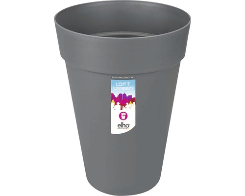 Grauer Kunststoff Blumentopf