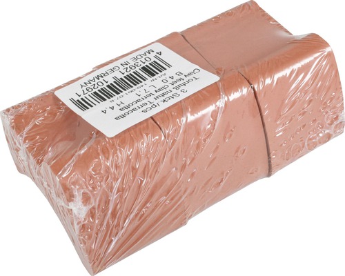 Terrakotta-Tonfüße, 3 Stück, Natur