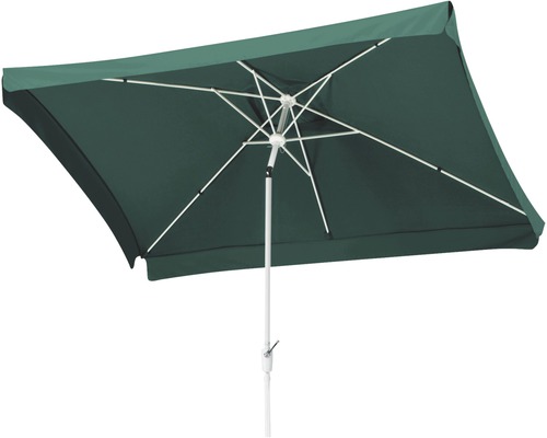 Sonnenschirm Schneider Oslo 300 x 200 x 250 cm Polyester 180 g/m² grün Rechteckiger Sonnenschirm mit weißem Gestell