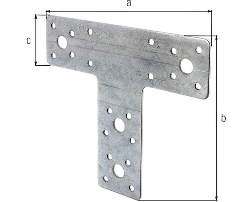 T-Form Holzverbinder mit Löchern für Schrauben und Nägel