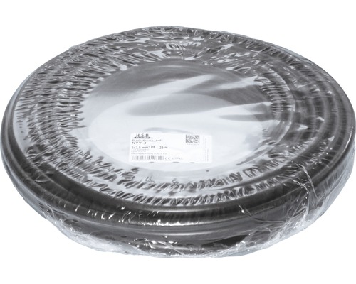 Starkstromkabel NYY-J 3 x 2,5 Millimeter Quadrat, 25 Meter Rolle