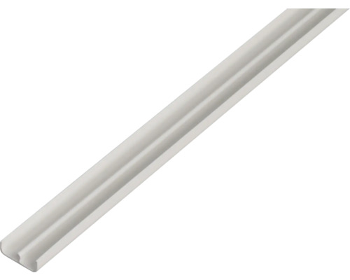Führungsschienenprofil unten PVC weiß 6,5 mm, 1 m Kunststoff-Kabelschutzleiste