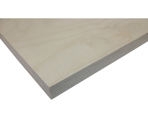 Fixmaß Multiplexplatte Birke BB/WG 1200x600x6 mm Holzplatte aus Furnierschichtholz