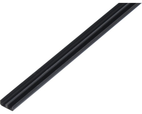 Führungsschienenprofil unten PVC schwarz 6,5 mm, 2 m Dichtungsprofil aus Gummi