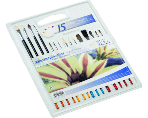 15-teiliges Pinselset für Künstler und Hobby