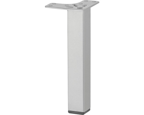 Tarrox Möbelfuß eckenbündig 15 cm 25 x 25 mm, silber Möbelfuß aus Metall