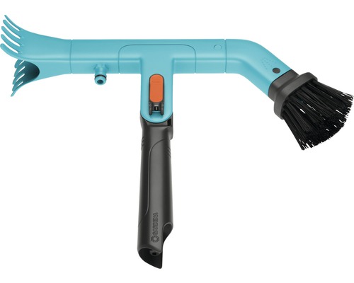 Gardena Waschbürste mit Flachstrahldüse und Stiel