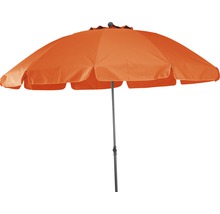 Oranger Sonnenschirm mit Metallstange