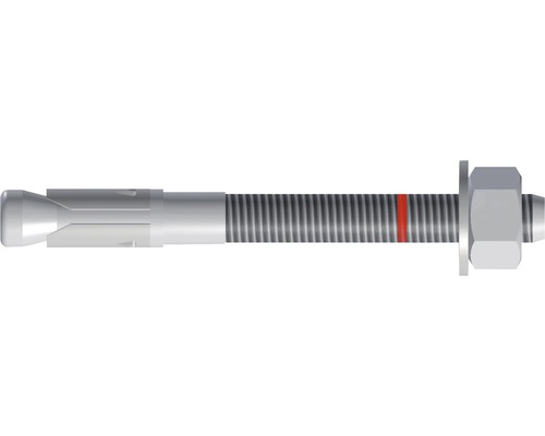 Bolzenanker Tox S-Fix Plus M10x100/20+33, 50 Stück Schwerlastanker aus Metall mit Gewinde, Unterlegscheibe und Mutter