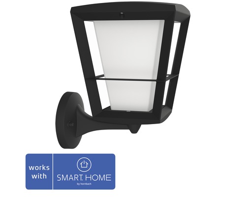 Philips hue LED Wandleuchte White & Color Ambiance 1150 lm schwarz - Kompatibel mit SMART HOME by hornbach