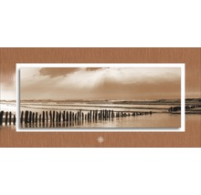 Dekorative Wandkunst mit Strandmotiv in Holzrahmen
