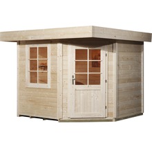 Saunahaus Weka Salo inkl.7,5 kW Bio Ofen u.digitaler Steuerung mit Holztüre und Isolierglas wärmegedämmt