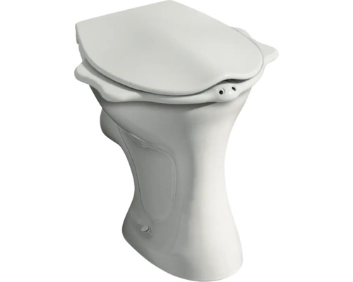 Stand-WC mit Spülfunktion und WC-Sitz