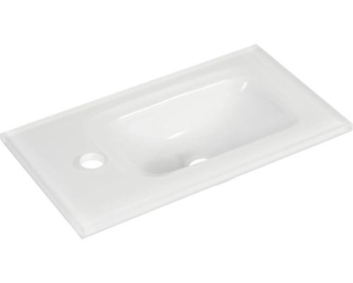 form&style Möbel-Waschtisch FELINA 45 cm Glas weiß