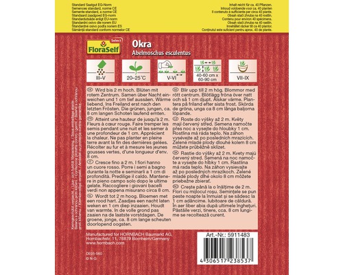 Okra Saatgut der Marke FloraSelf