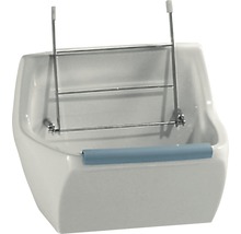 Weißer Vogelbadewanne mit Metallständer