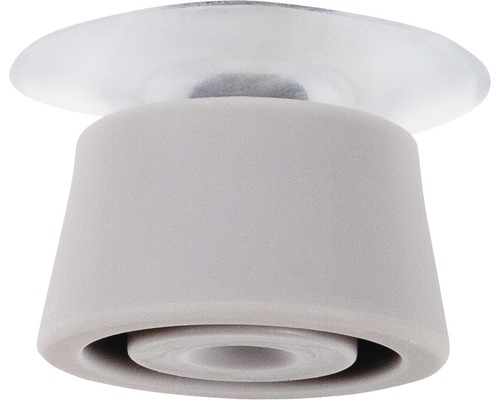 Grauer Türstopper mit transparentem Saugnapf