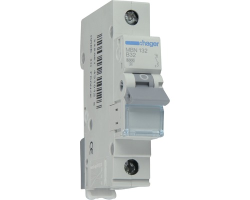 Hager MBN 120 20A Leitungsschutzschalter B 6kA 1-polig Hager Leitungsschutzschalter MBN132 B32