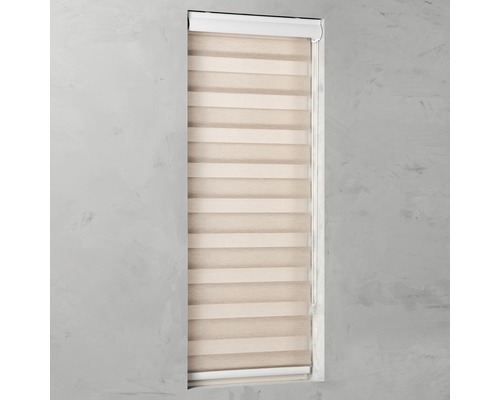 Fensterrollo mit horizontalen Streifen zur Lichtsteuerung