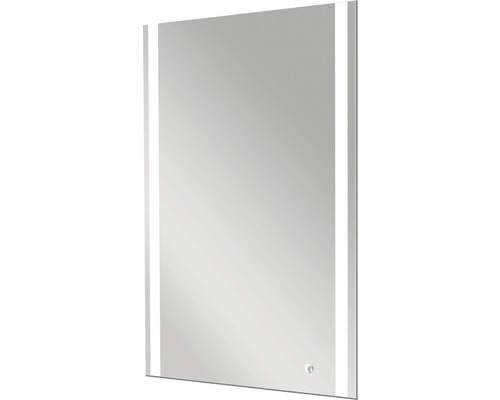 Rechteckiger Spiegel mit LED-Beleuchtung an den Seiten